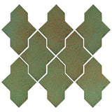 Clay Arabesque Castille Glazed Ceramic Tile - Light Copper