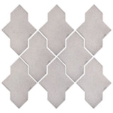 Clay Arabesque Castille Glazed Ceramic Tile - Rustic White