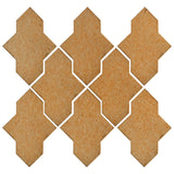 Clay Arabesque Castille Glazed Ceramic Tile - Yellowstone
