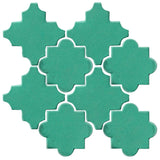Clay Arabesque Cordova Tile - Aqua Green 7724c
