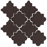 Clay Arabesque Cordova Tile - Charcoal Matte 433u