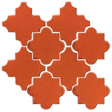 Clay Arabesque Cordova Tile - Hazard Orange