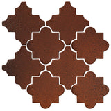 Clay Arabesque Cordova Tile - Leather