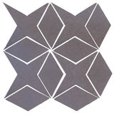 Clay Arabesque Granada Tile - Black & Blue