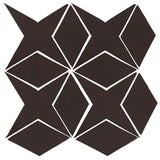 Clay Arabesque Granada Tile - Charcoal Matte 433u