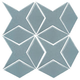 Clay Arabesque Granada Tile - Sky Blue 290c