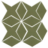 Clay Arabesque Granada Tile - Spanish Moss 5615c
