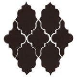 Clay Arabesque Leon Ceramic Tile - Classic Black