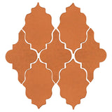 Clay Arabesque Leon Ceramic Tile - Fawn Brown Matte