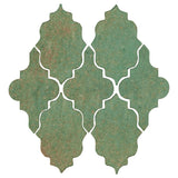 Clay Arabesque Leon Ceramic Tile - Patina Matte