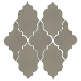 Clay Arabesque Leon Ceramic Tile - Pewter Matte
