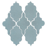 Clay Arabesque Leon Ceramic Tile - Sky Blue