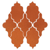 Clay Arabesque Leon Ceramic Tile - Spanish Brown
