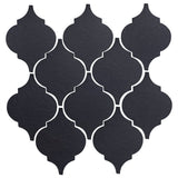 Clay Arabesque Malaga Ceramic Tile - Black Diamond