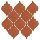 Clay Arabesque Malaga Ceramic Tile - Chocolate