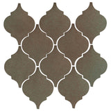 Clay Arabesque Malaga Ceramic Tile - Elder Green