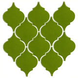 Clay Arabesque Malaga Ceramic Tile - Evergreen