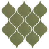 Clay Arabesque Malaga Ceramic Tile - Spanish Moss
