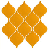 Clay Arabesque Malaga Ceramic Tile - Valencia Orange Matte