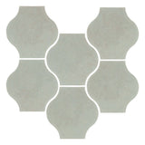 Clay Arabesque Mini Pata Grande Tile - Arctic Ice Matte 