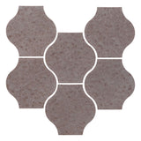 Clay Arabesque Mini Pata Grande Tile - Ash