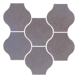 Clay Arabesque Mini Pata Grande Tile - Black & Blue