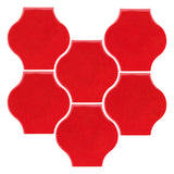 Clay Arabesque Mini Pata Grande Tile - Chile Papper