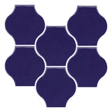 Clay Arabesque Mini Pata Grande Tile - Cobalt