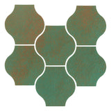 Clay Arabesque Mini Pata Grande Tile - Copper