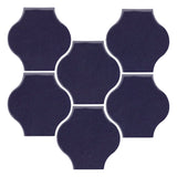 Clay Arabesque Mini Pata Grande Tile - Midnight Blue