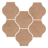 Clay Arabesque Mini Pata Grande Tile - Mushroom Matte