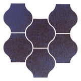 Clay Arabesque Mini Pata Grande Tile - Persian Blue