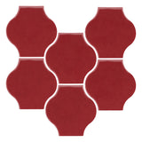 Clay Arabesque Mini Pata Grande Tile - Plum