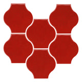 Clay Arabesque Mini Pata Grande Tile - Sangria
