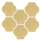 Clay Arabesque Mini Pata Grande Tile - Vanilla Pudding