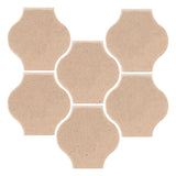Clay Arabesque Mini Pata Grande Tile - Warm Sand