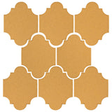 Clay Arabesque Mini San Felipe Ceramic Tile - Caramel Matte