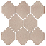 Clay Arabesque Mini San Felipe Ceramic Tile - Rustic White