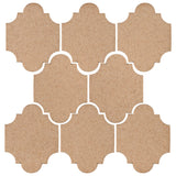 Clay Arabesque Mini San Felipe Ceramic Tile - Sandstone Matte