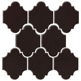 Clay Arabesque Mini San Felipe Tile - Classic Black