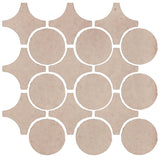 Clay Arabesque Sintra Glazed Ceramic Tile - Alabaster