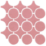 Clay Arabesque Sintra Glazed Ceramic Tile - Bubble Gum