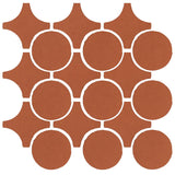 Clay Arabesque Sintra Glazed Ceramic Tile - Chocolate