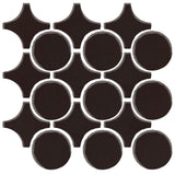 Clay Arabesque Sintra Glazed Ceramic Tile - Classic Black