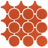 Clay Arabesque Sintra Glazed Ceramic Tile - Hazard Orange