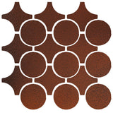Clay Arabesque Sintra Glazed Ceramic Tile - Leather