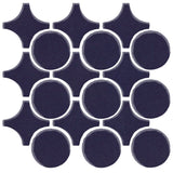 Clay Arabesque Sintra Glazed Ceramic Tile - Midnight Blue