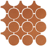 Clay Arabesque Sintra Glazed Ceramic Tile - Red Iron