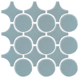 Clay Arabesque Sintra Glazed Ceramic Tile - Sky Blue