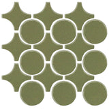 Clay Arabesque Sintra Glazed Ceramic Tile - Spanish Moss
